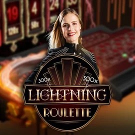 Official Live Casino logo: Lightning Roulette by Evolution at Astromania Casino